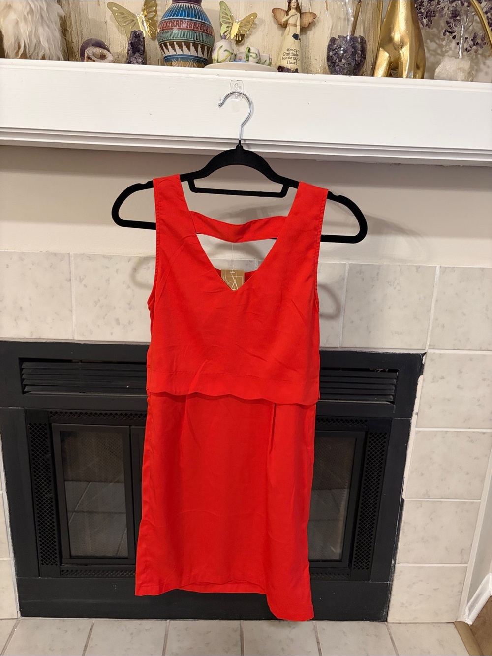 Francesca's Collections Bright Red Sleeveless Mini Dress